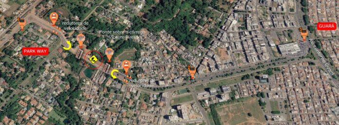 30.6. Foto Divulgação Detran-DF Mapa - Ponte Córrego Vicente Pires - Geral